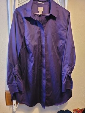 Chico's Purple button down blouse